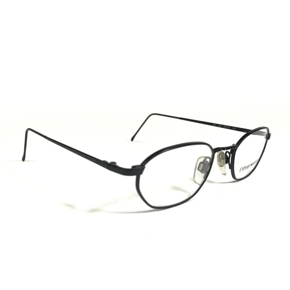 Emporio Armani Eyeglasses Frames 121 706 Black Round Full Wire Rim 45-19-130